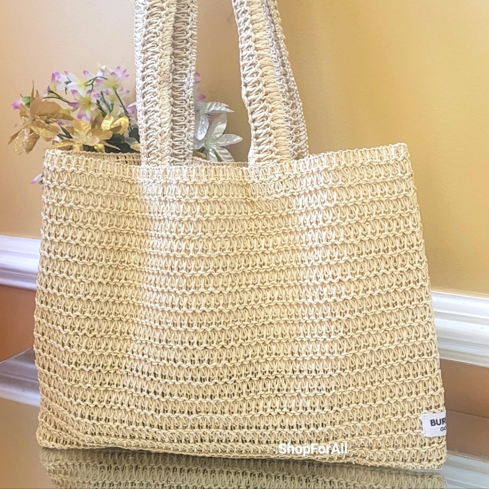 Burberry straw tote bag - Picture 3 of 8